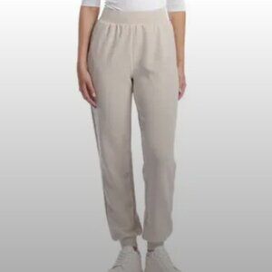 Lazypants Sueded Jogger Sweatpants Cream Size M